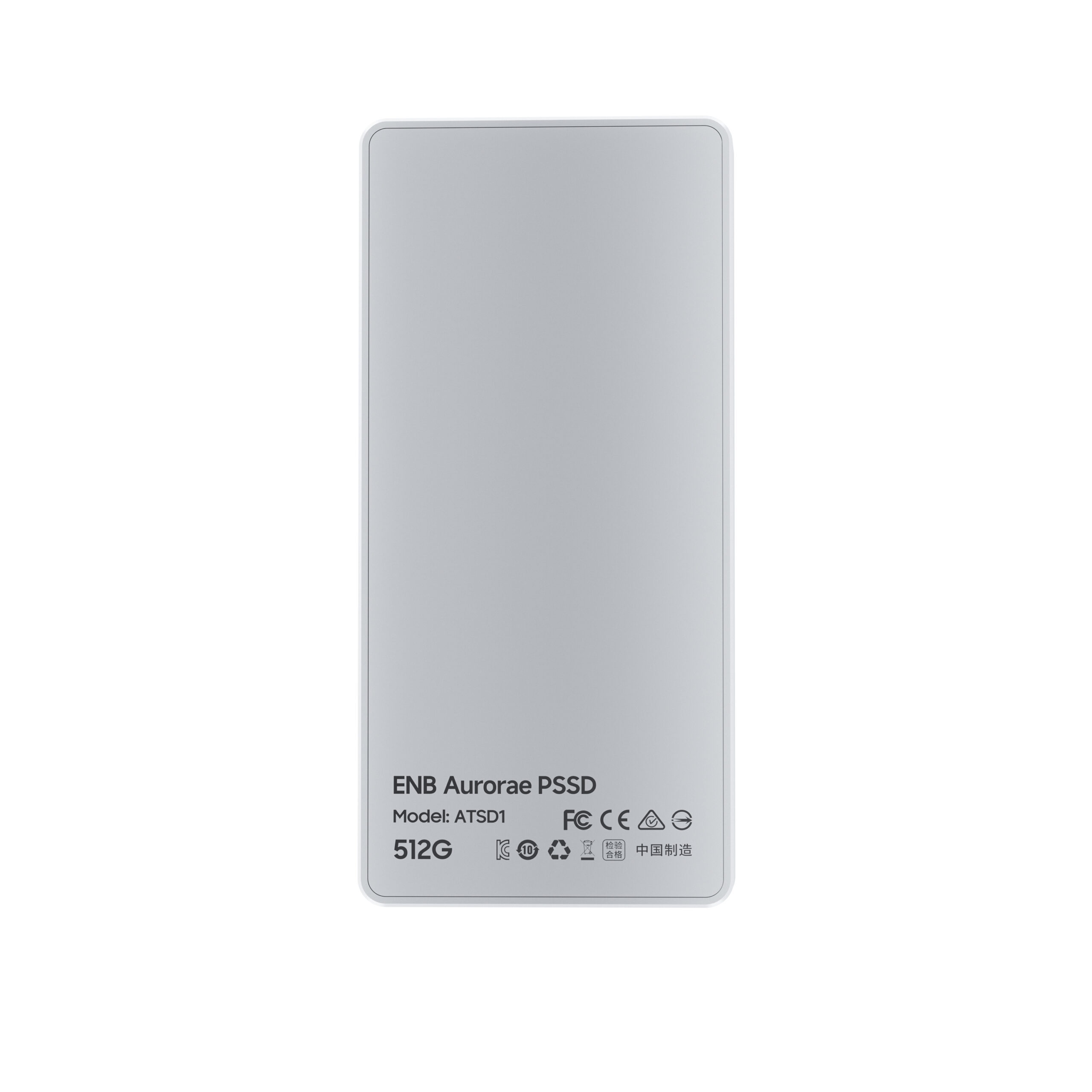 ENB Aurorae ATSD1 1060MB/s 8mm Ultra-thin Portable Solid State Drive (45g 2TB Type-C USB3.2 Gen1 Full-Platform Compatible) Aurora Silver - Image 2